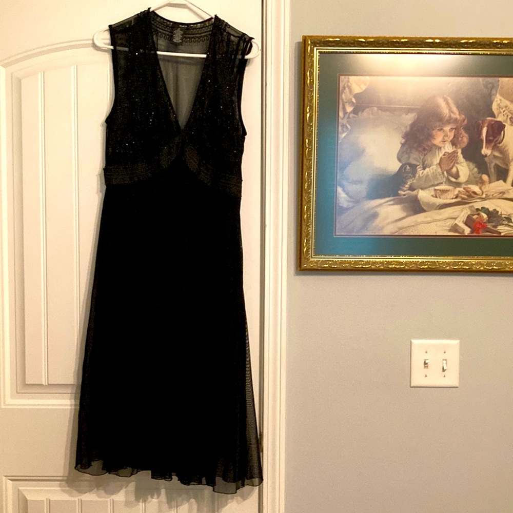 Black dressy sleeveless dress